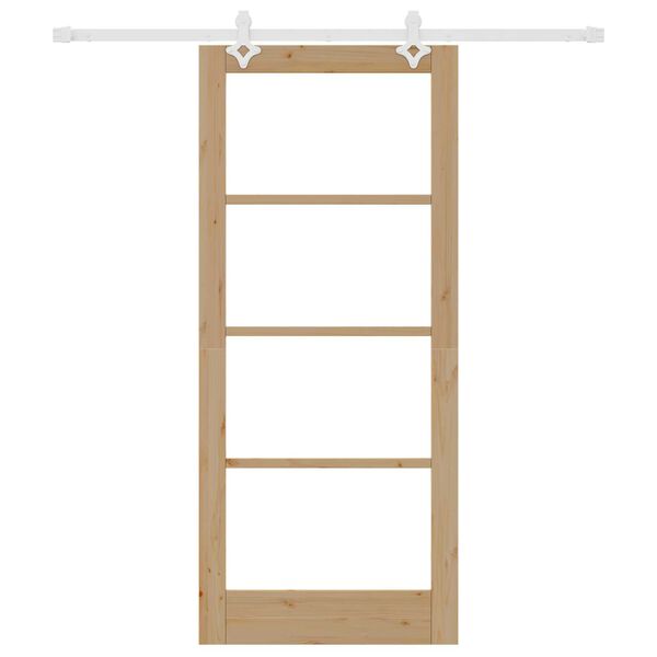 vidaXL Преплъзваща се врата Естествен 86 x 198,5 см