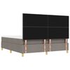 vidaXL Легло с пружинирана основа с матрак Таупе 180 x 200 cm текстил