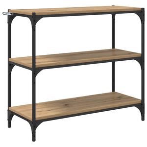 vidaXL Шкаф за книги 3 нива 80 x 33 x 70,5 см Дъб