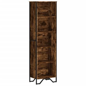 vidaXL Библиотека, опушен дъб, 50x31x169 см, инженерно дърво