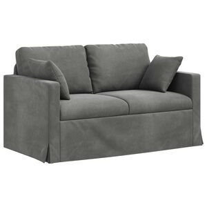 vidaXL Диван Тъмен сив 138 x 78 x 80 см Кадифе