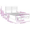 vidaXL Рамка за легло с чекмедже с таблото Инженерно дърво