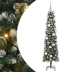 vidaXL С изкуствено коледно дърво с 300 LED светодиода Зелен 180 cm