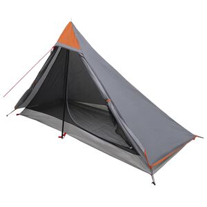 vidaXL Палатка за туристическа раница 222 x 85 x 125 см Сив и оранжев