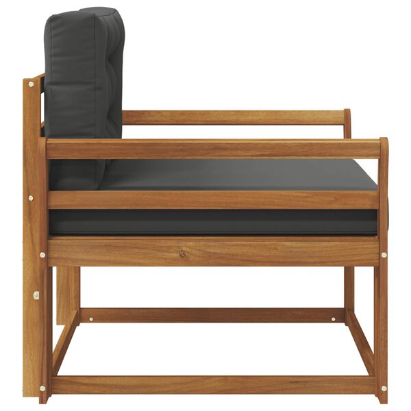 vidaXL Среден диван за открито Солидно акациево дърво Естествен