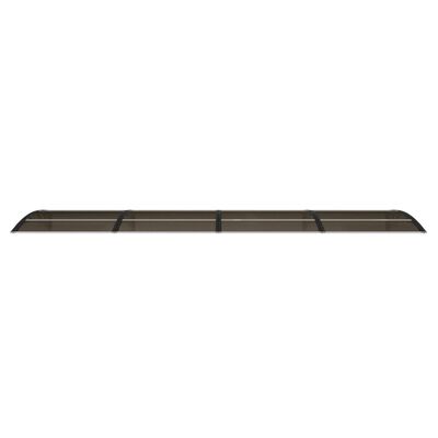 vidaXL Навес за врата, черен, 400x100 см, поликарбонат