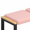 vidaXL Възглавница за пейка 2 pcs Тъкан Шерпа Розово Дълбочина 35 см
