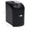 vidaXL Шредер за хартия, 10 листа, микро рязане, черен