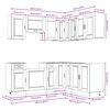 vidaXL Комплект кухненски шкафове от 11 части Porto, инженерно дърво