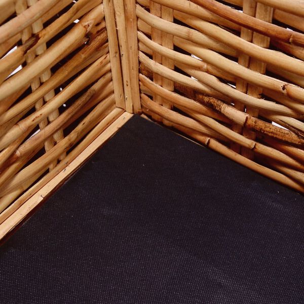 vidaXL 3-местен градински диван, естествен ратан