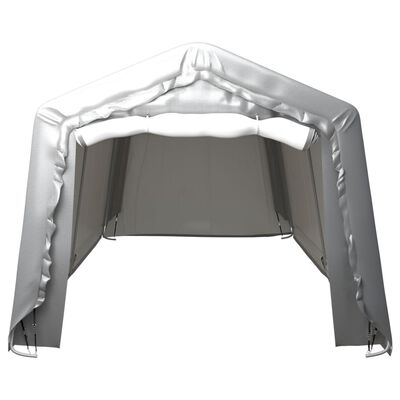 vidaXL Палатка за съхранение, 300x750 см, стомана, сива