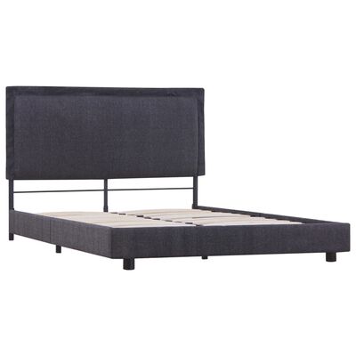 vidaXL Рамка за легло, тъмносива, текстил, 140x200 см