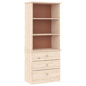 vidaXL Библиотека с чекмеджета ALTA, 60x35x142 см, бор масив