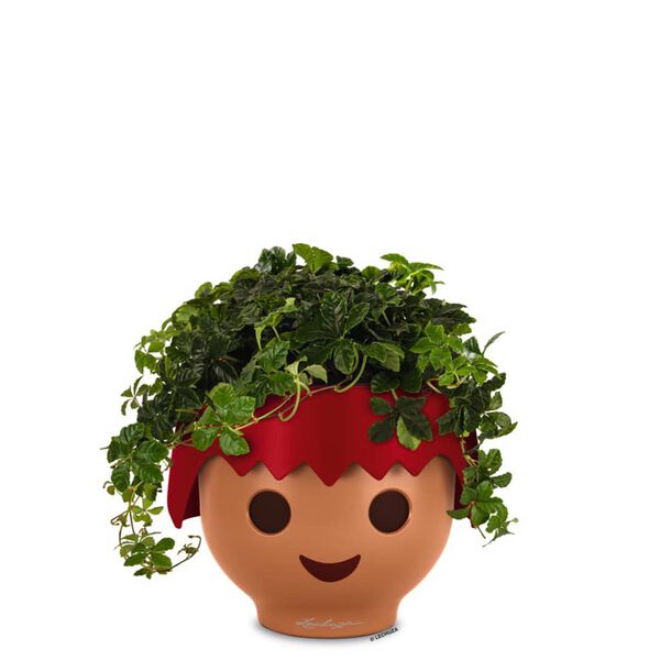 LECHUZA Детска саксия с очи индикатор OJO ALL-IN-ONE огненочервено