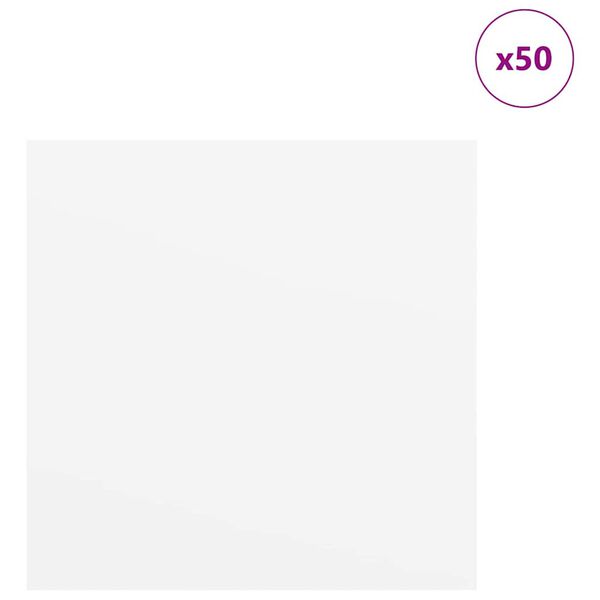 vidaXL Декор панели 50 pcs Бяло 30 х 30 х 0.27 см Инженерно дърво