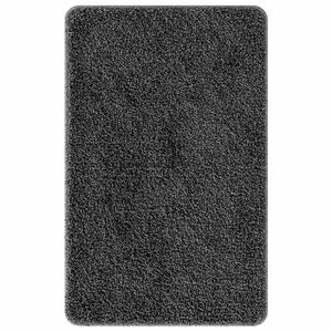 vidaXL Килимче за баня с антихлъзгаща повърхност Тъмносив 50 x 80 cm