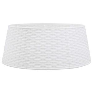 vidaXL Коледна пола за елха, бяла, &Oslash;56x23 см, пластмаса