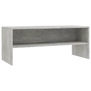 vidaXL ТВ шкаф, бетонно сив, 100x40x40 см, инженерно дърво