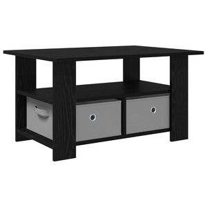 vidaXL Масичка за кафе Черния дъб 77 x 55 x 42 см Инженерна дървесина