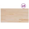 vidaXL Плотове за маси, 4 бр, 100x50x1,7 см, правоъгълни, бор масив