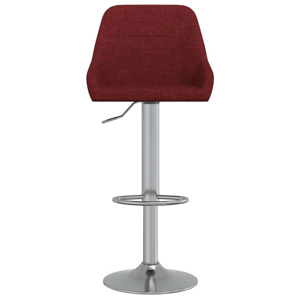vidaXL Бар табуретки, 2 бр, виненочервени, текстил