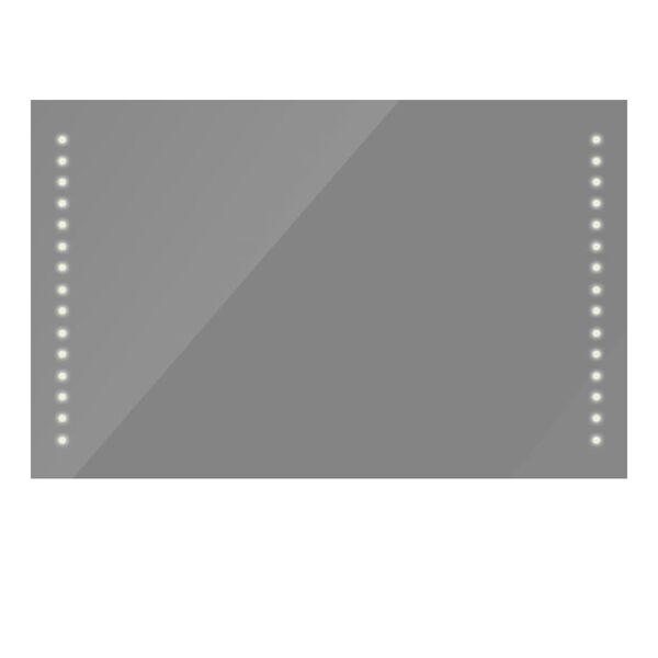 Стенно огледало за баня със LED светлини, 100 x 60 см (Д х В)