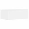 vidaXL Стенно бюро със съхранение Бяло 80 x 45 x 30 см Инженерно дърво