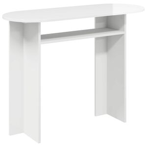 vidaXL Конзолна маса Бял гланц 100 x 39,5 x 75 см Инженерна дървесина