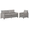vidaXL Комплект дивани 2 pcs Светлосиво 196 x 81 x 87,5 см Кадифе