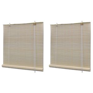 vidaXL Естествени бамбукови ролетни щори 2 бр 120x160 см
