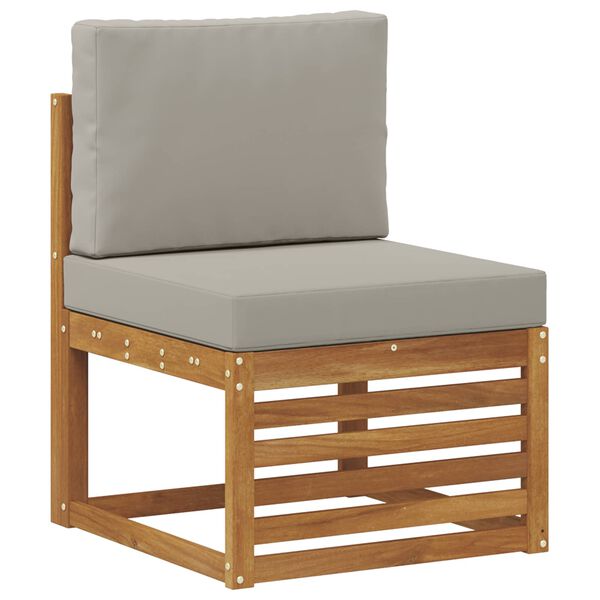 vidaXL Комплект секционен диван 6 pcs Естествено и светло сиво