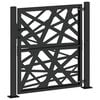 vidaXL Градинска порта, черна, 100x100 см, стоманена, светъл дизайн