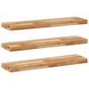 vidaXL Плаващи рафтове, 3 бр., 80x20x4 см, маслено обработени, масивна дървесина, акация