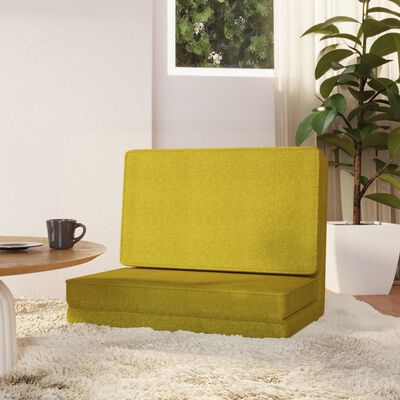 vidaXL Сгъваем подов стол, зелен, текстил
