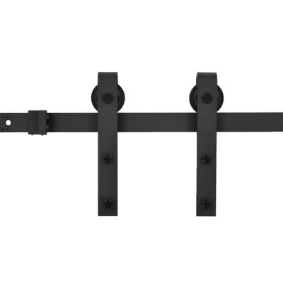 vidaXL Комплект механизъм за плъзгаща врата SKIEN, 200 см, черен