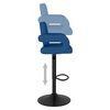 vidaXL Бар табуретки, 2 бр, сини, текстил