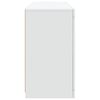 vidaXL Сайдборд с LED светлини, бял, 123x37x67 см
