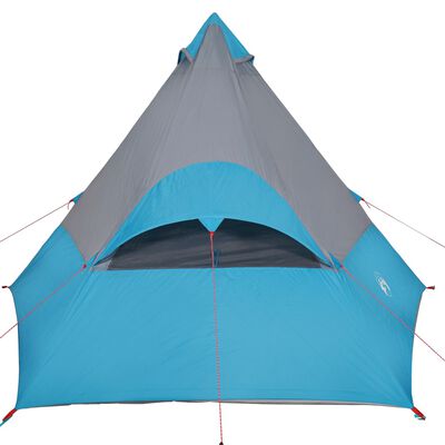 vidaXL Къмпинг палатка типи, 7-местна, синя, водоустойчива