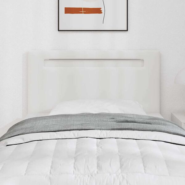 vidaXL LED глава Бяло 90 cm Изкуствена