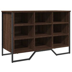 vidaXL Шкаф за обувки, кафяв дъб, 90x38x61,5 см, инженерно дърво