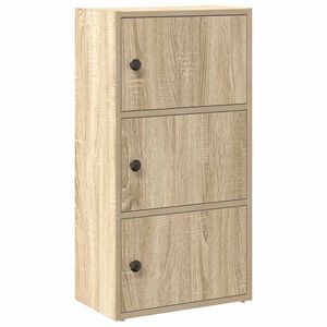 vidaXL Библиотека, сонома дъб, 40x24x77 см, инженерно дърво