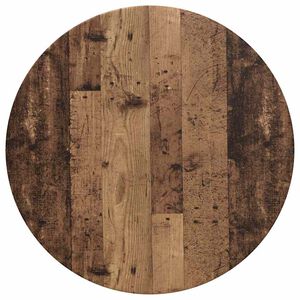 vidaXL Топ за маса Старо дърво &Oslash; 70 x 1,5 cm Инженерно дърво
