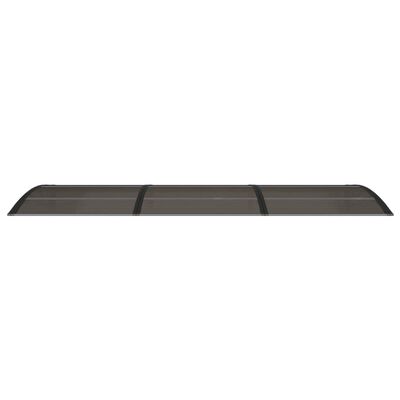 vidaXL Навес за врата, черен, 300x100 см, поликарбонат
