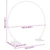 vidaXL Сватбена арка Бяло 220 x 45 x 200 см Стомана