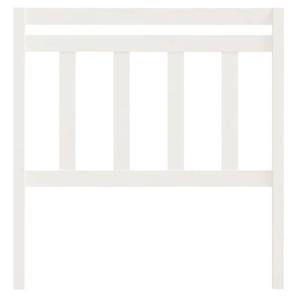 vidaXL Горна табла за легло, бяла, 96x4x100 см, бор масив
