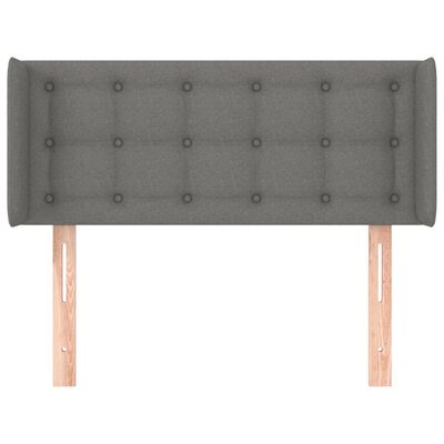 vidaXL Горна табла за легло, тъмносива, 83x16x78/88 см, плат