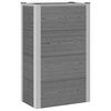 vidaXL Градинска повдигната леха Сиво 50 x 30 x 82 см WPC и алуминий