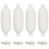 vidaXL Броня за лодка 4 бр бяла &Oslash; 16x58 см PVC