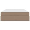 vidaXL Легло с място за съхранение и матрак Капучино 140 x 200 cm