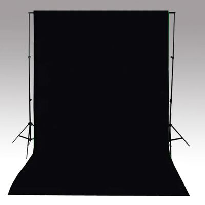 vidaXL Фотографски фон, памук, черен, 500х300 см